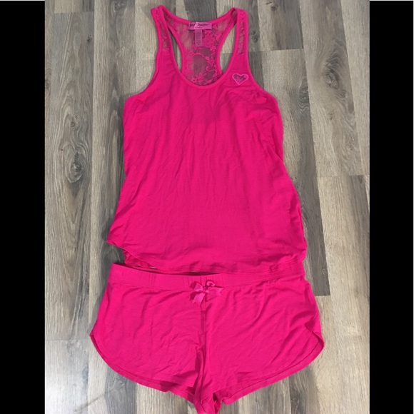 Betsey Johnson Other - Betsy Johnson 2 Piece Hot Pink Pajamas M